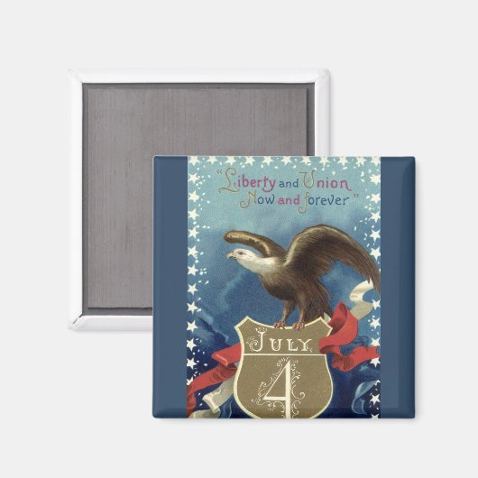  Patriottisch Vierde juli, Eagle met sterren Magneet (Voorkant / Achterkant)