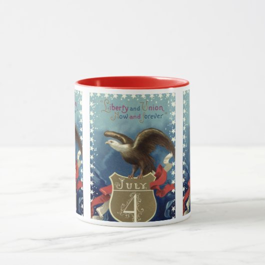  Patriottisch Vierde juli, Eagle met sterren Mok (Midden)