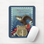  Patriottisch Vierde juli, Eagle met sterren Muismat (Met muis)
