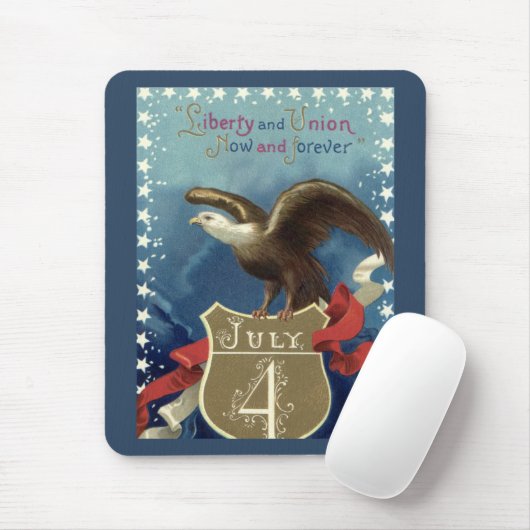  Patriottisch Vierde juli, Eagle met sterren Muismat (Met muis)