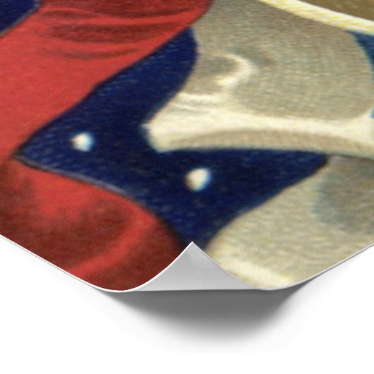  Patriottisch Vierde juli, Eagle met sterren Poster (Hoek)