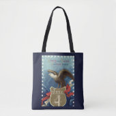 Patriottisch Vierde juli, Eagle met sterren Tote Bag (Voorkant)