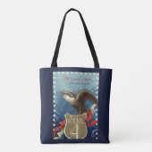 Patriottisch Vierde juli, Eagle met sterren Tote Bag (Achterkant)