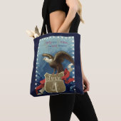 Patriottisch Vierde juli, Eagle met sterren Tote Bag (Dichtbij)