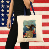  Patriottisch Vierde juli, Eagle met sterren Tote Bag