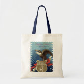  Patriottisch Vierde juli, Eagle met sterren Tote Bag (Voorkant)