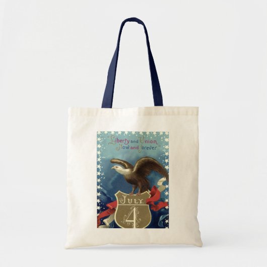  Patriottisch Vierde juli, Eagle met sterren Tote Bag (Voorkant)