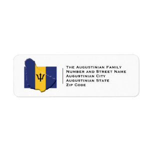 Patriottisch Vlag BARBADOS Etiket