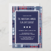 Patriottisch, Vlag Dag, Zomer, Koekje nodigt Madra Kaart (Voorkant)