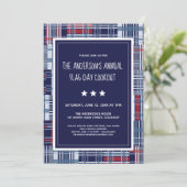 Patriottisch, Vlag Dag, Zomer, Koekje nodigt Madra Kaart (Staand voorkant)