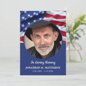 Patriottisch Vlag Foto Memorial Bedankkaart (Staand voorkant)