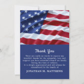 Patriottisch Vlag Foto Memorial Bedankkaart (Achterkant)