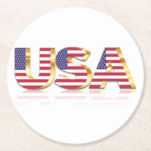 Patriottisch Vlag Papieren Onderzetter van de VS (Voorkant)