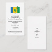 patriottisch | VLAG ST VINCENT | Foto Visitekaartj Visitekaartje (Voorkant / Achterkant)