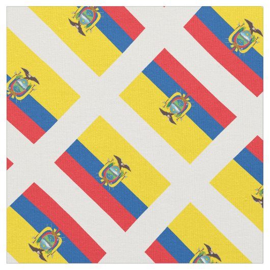 Patriottisch: Vlag van Ecuador Stof (Close Up)