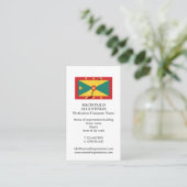 patriottisch | VLAG VAN GRENADA | Foto Visitekaart Visitekaartje (Staand voorkant)