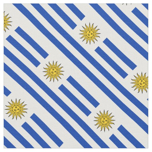Patriottisch: Vlag van Uruguay Stof (Close Up)