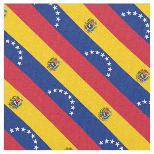 Patriottisch: Vlag van Venezuela Stof (Close Up)