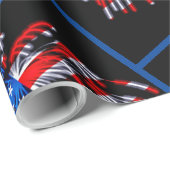 Patriottisch Vlag Vuurwerk Verpakkingspapier Cadeaupapier (Rol Hoek)