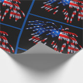 Patriottisch Vlag Vuurwerk Verpakkingspapier Cadeaupapier (Hoek)