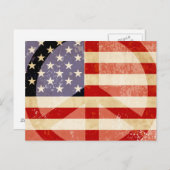 Patriottisch vlaggenmargeteken briefkaart (Voorkant / Achterkant)