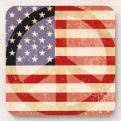 Patriottisch vlaggenmargeteken drankjes onderzetter (Voorkant)