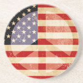 Patriottisch vlaggenmargeteken zandsteen onderzetter (Voorkant)
