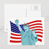 Patriottisch vlaggenontwerp briefkaart (Voorkant / Achterkant)