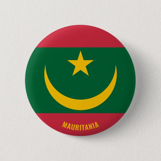 Patriottisch vlaggenstaatvaartuig van Mauritanië Ronde Button 5,7 Cm (Voorkant)