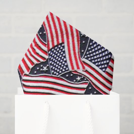 Patriottisch vlagpatroon tissuepapier (Cadeauzakje)
