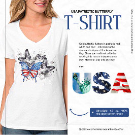 Patriottisch vlinder T-shirt uit de VS