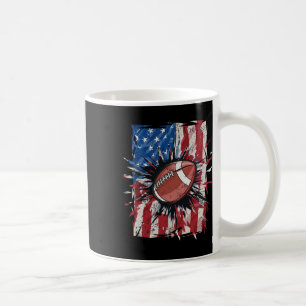 Patriottisch Voetbal 4 juli Mannen VS Amerikaanse Koffiemok