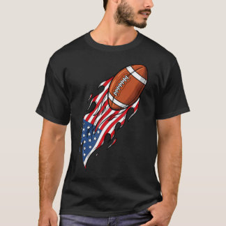 Patriottisch Voetbal 4 juli T-shirt