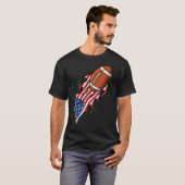 Patriottisch Voetbal 4 juli T-shirt (Voorkant volledig)