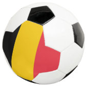 Patriottisch Voetbal met Belgische vlag (Drie kwart)