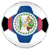 Patriottisch Voetbal met Belize vlag (Gedraaid)