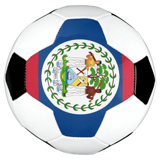 Patriottisch Voetbal met Belize vlag (Gedraaid)