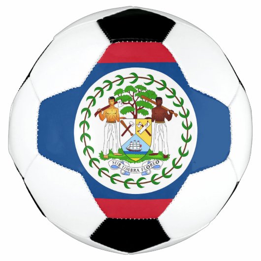 Patriottisch Voetbal met Belize vlag (Voorkant)