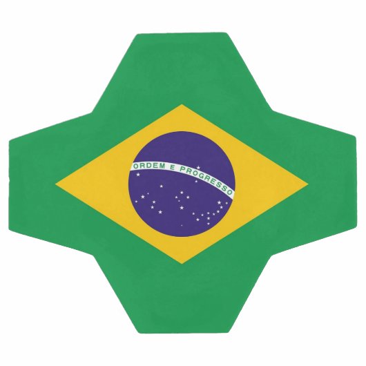 Patriottisch Voetbal met Braziliaanse vlag (Enkel)