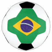 Patriottisch Voetbal met Braziliaanse vlag (Voorkant)