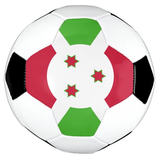 Patriottisch Voetbal met Burundese vlag (Gedraaid)