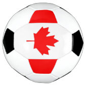 Patriottisch Voetbal met Canadese vlag (Gedraaid)
