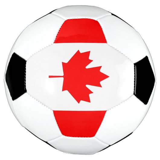 Patriottisch Voetbal met Canadese vlag (Gedraaid)