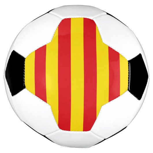 Patriottisch Voetbal met Catalaanse vlag (Gedraaid)