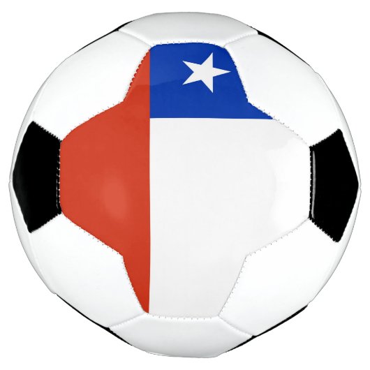 Patriottisch Voetbal met Chileense vlag (Gedraaid)