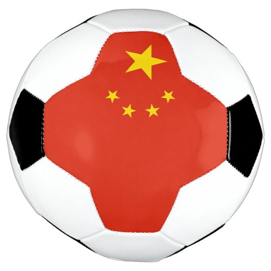 Patriottisch Voetbal met Chinese vlag (Gedraaid)