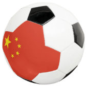 Patriottisch Voetbal met Chinese vlag (Drie kwart)