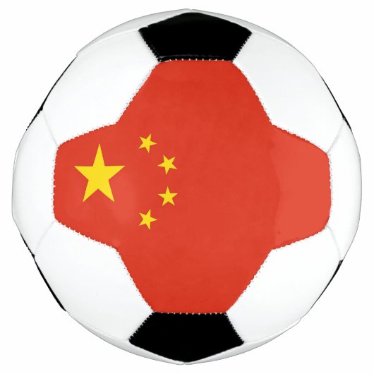 Patriottisch Voetbal met Chinese vlag (Voorkant)