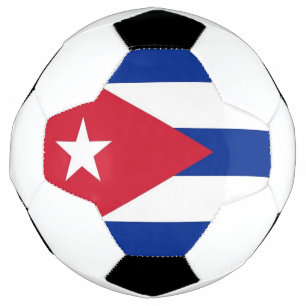 Patriottisch Voetbal met Cubaanse vlag