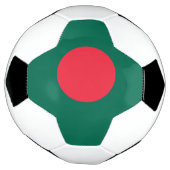Patriottisch Voetbal met de vlag van Bangladesh (Gedraaid)